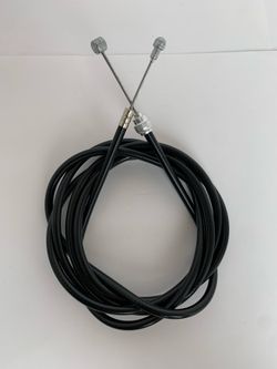 Bicycle black  brake cable housing and wire with two different cable heads