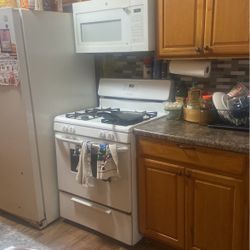 Microwave And Gas Stove Range 