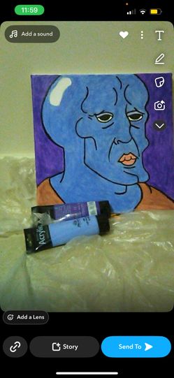 Squidward painting 