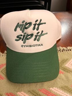 Cymbiotika RIP IT SIP IT Snap Hat White Green Brig Baseball Cap SnapBack DS New