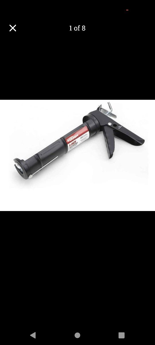 9-inch/10-oz ratcheting caulk gun
Built in tip cutter
Sealant puncture tool new