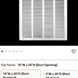 Handua [Duct Opening Size] Steel Return Air Grille