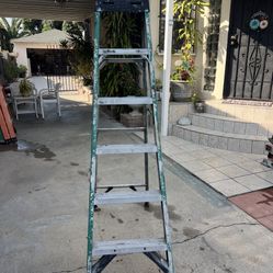 Excellent Condition, Double And Single Side, Fiberglass Ladders