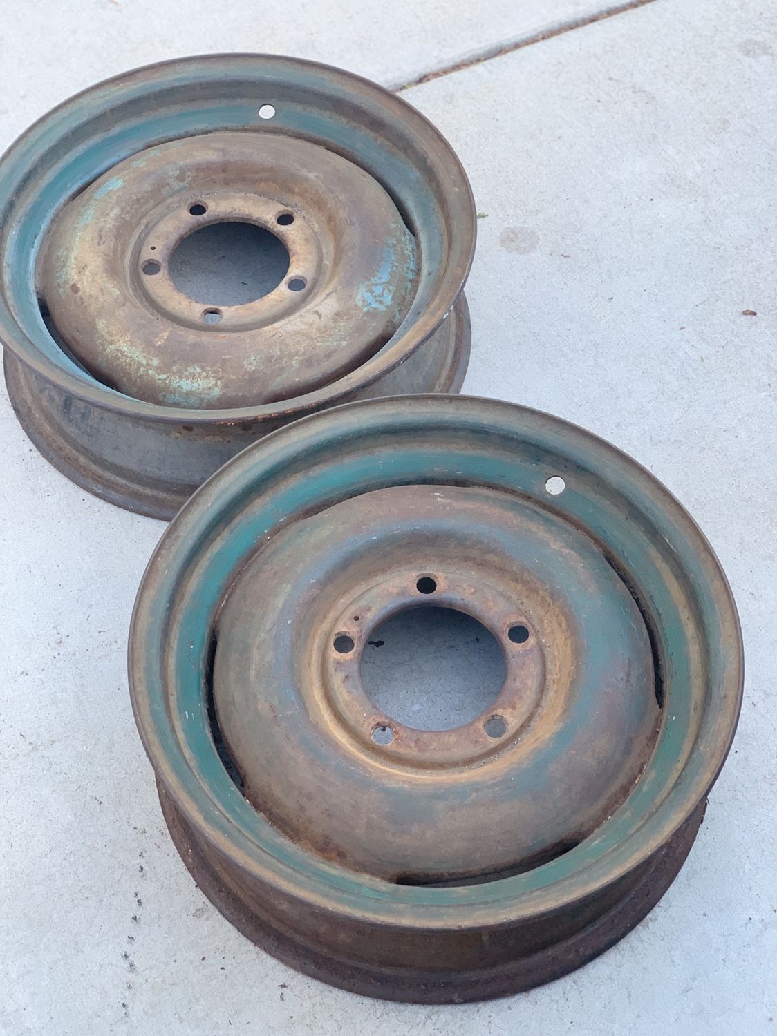 16” Vintage Steel Rims Skinny 5 Lug Ford 5X5.5