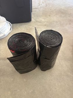 Thick black trash bags (about 60 count)