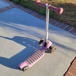 Pink Girls Kids Youth 3 Wheel Scooter