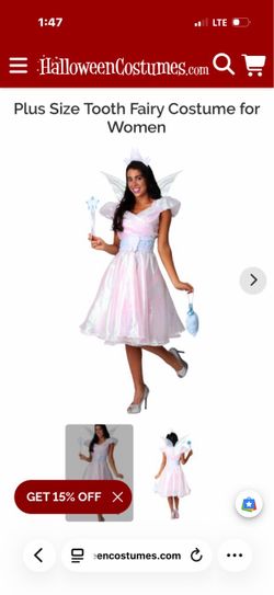 Women’s plus size tooth fairy costume
