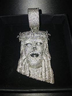 Iced Out Jesus Face Pendant