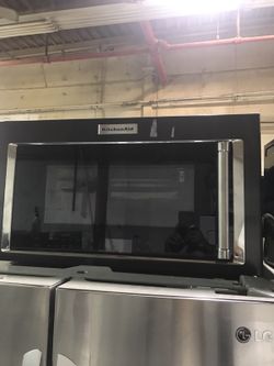 microwave kitchenaid black stainless
