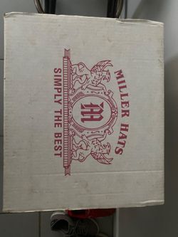 Miller Hats Venetian Straw Boater Hat w/ Original Box – Size 58