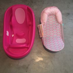 Baby Girl Tub & Bath Chair 