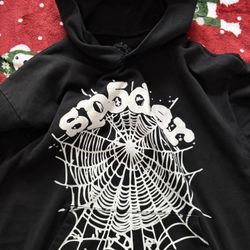 black and white sp5der hoodie 