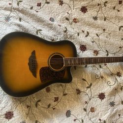 Acoustic Guitar With Case And Amp