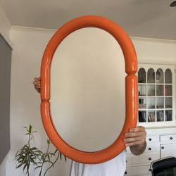 Orange Space Age Mirror