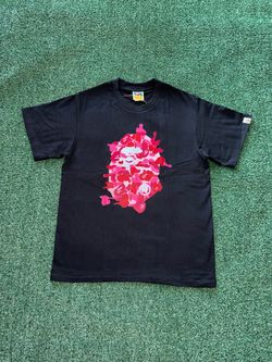 BAPE Pink Camo Ape Head Tee Black Size Small (Brand New)