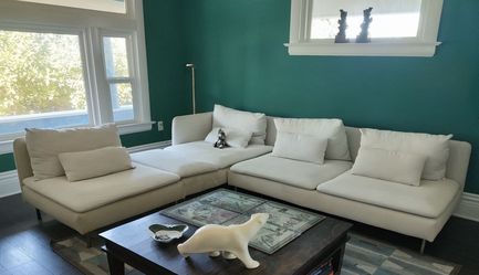 IKEA SÖDERHAMN modular sectional sofa in white