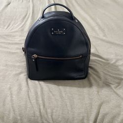Kate Spade Black Leather Mini Backpack