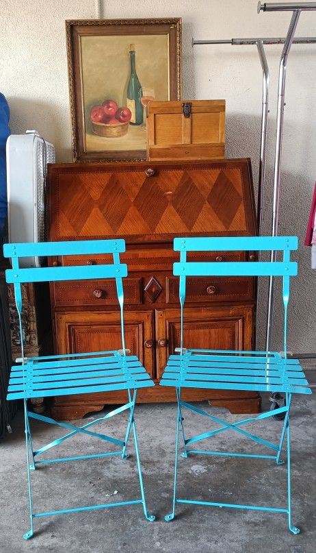 Cute Metal Folding Bistro Chairs