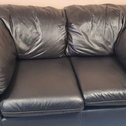 Black Leather Sofa