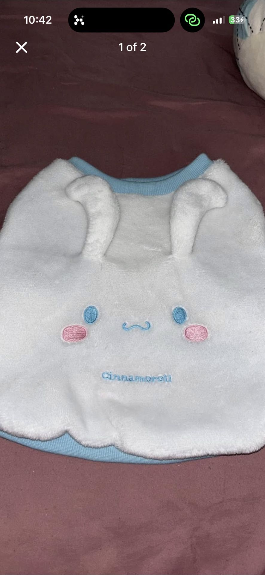 Cinnamorolll Cat Outfit