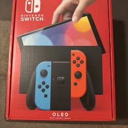Nintendo Switch OLED Neon red and Blue - Open box With Extra Controller