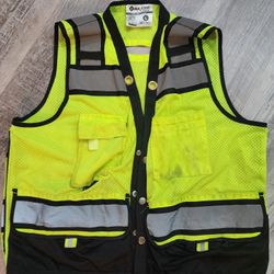 Majestic 75-3237 Hi-Viz Heavy Duty Mesh Vest, ANSI 2, Size Large
