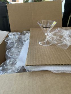 Martini Plastic Shot Cups 100pcs
