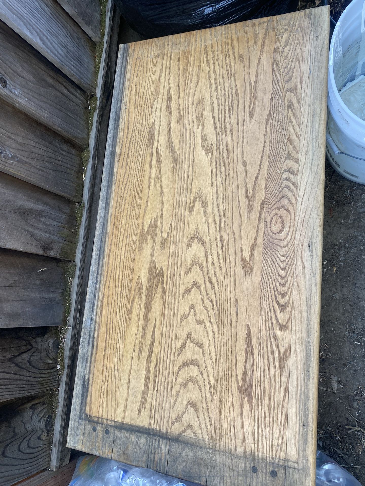 Wooden Stand Table On 4 Wheels 2 Shelves