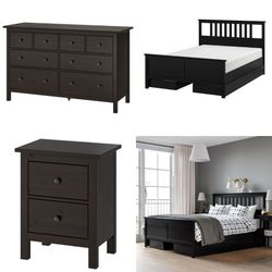 Black brown Hemnes bedroom set