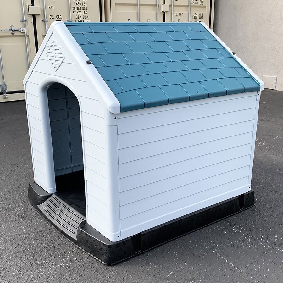 NEW) $130 Plastic Dog House X Large Size Pet Indoor Outdoor All