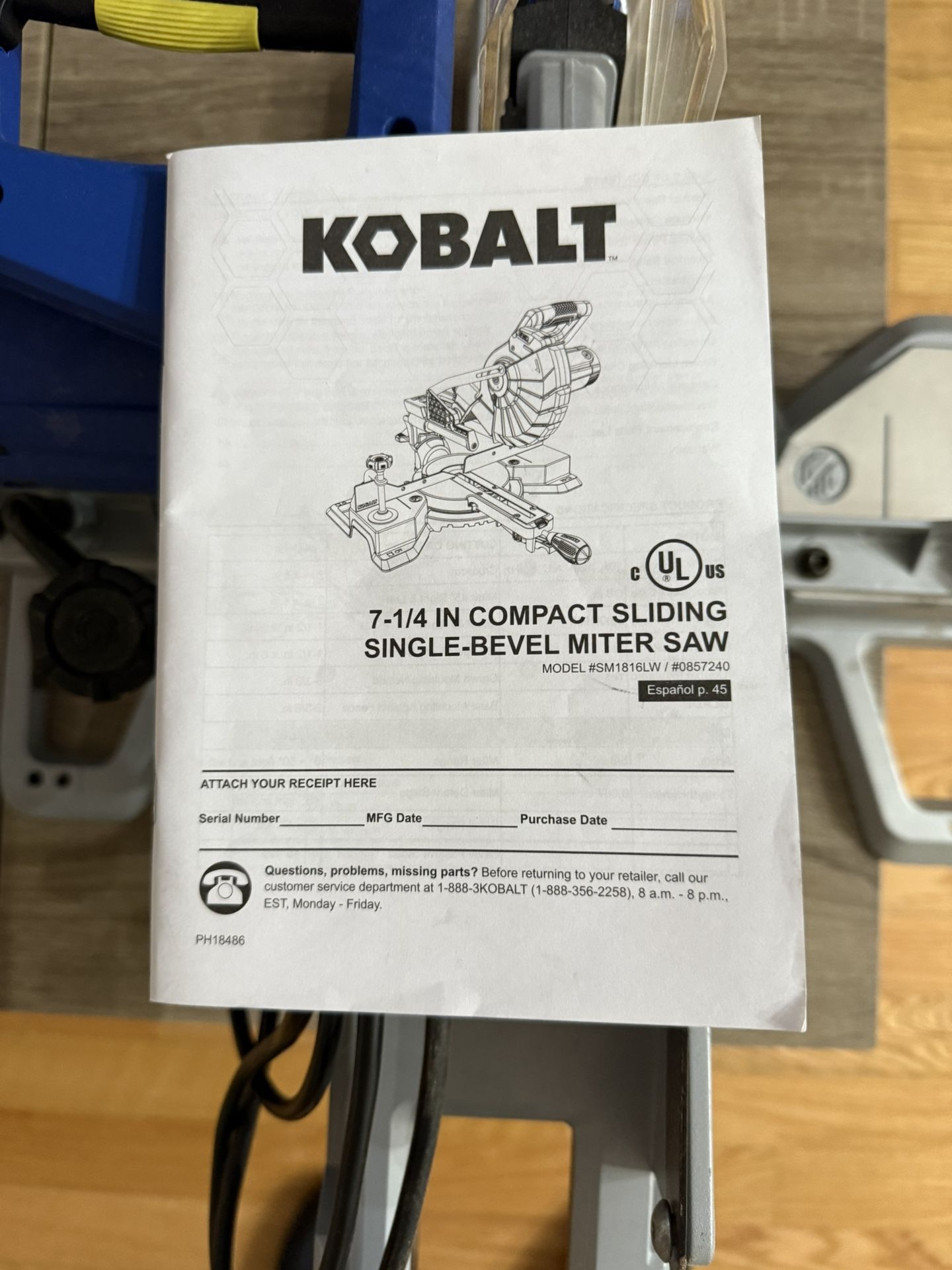 Kobalt Compact 7-1/4-in 10-Amp Single Bevel Sliding Compound Corded Miter Saw