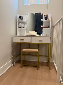 Vanity and stool
