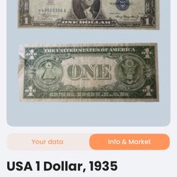 1935 1$ Bill Silver Certificate 