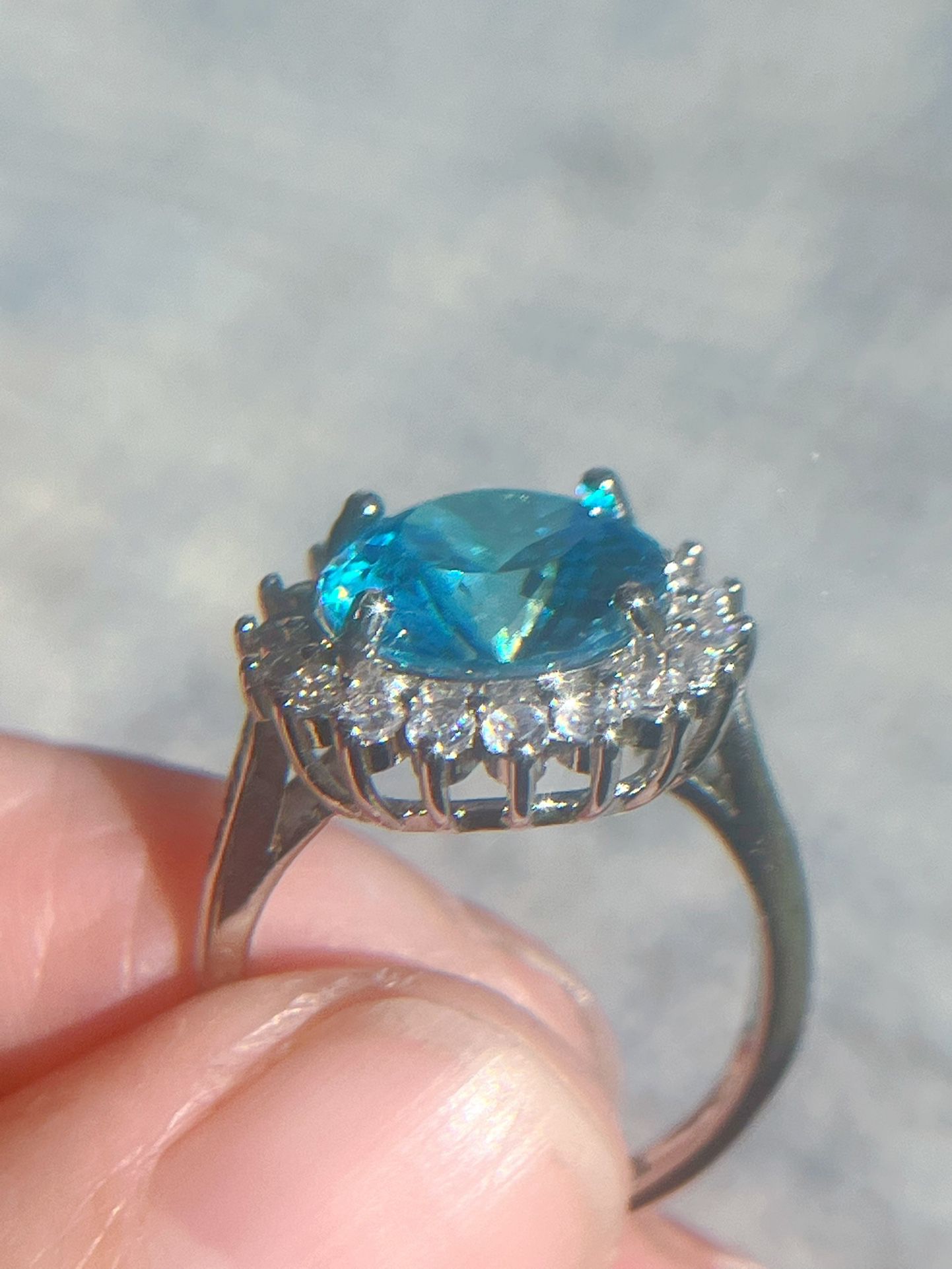5ct Round Cut Lab-created Diamonds Ring/ Platinum PT950 sparkle ring