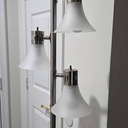 Hampton Bay Brushed Nickel Floor Lamp with 3 Bell Shades
