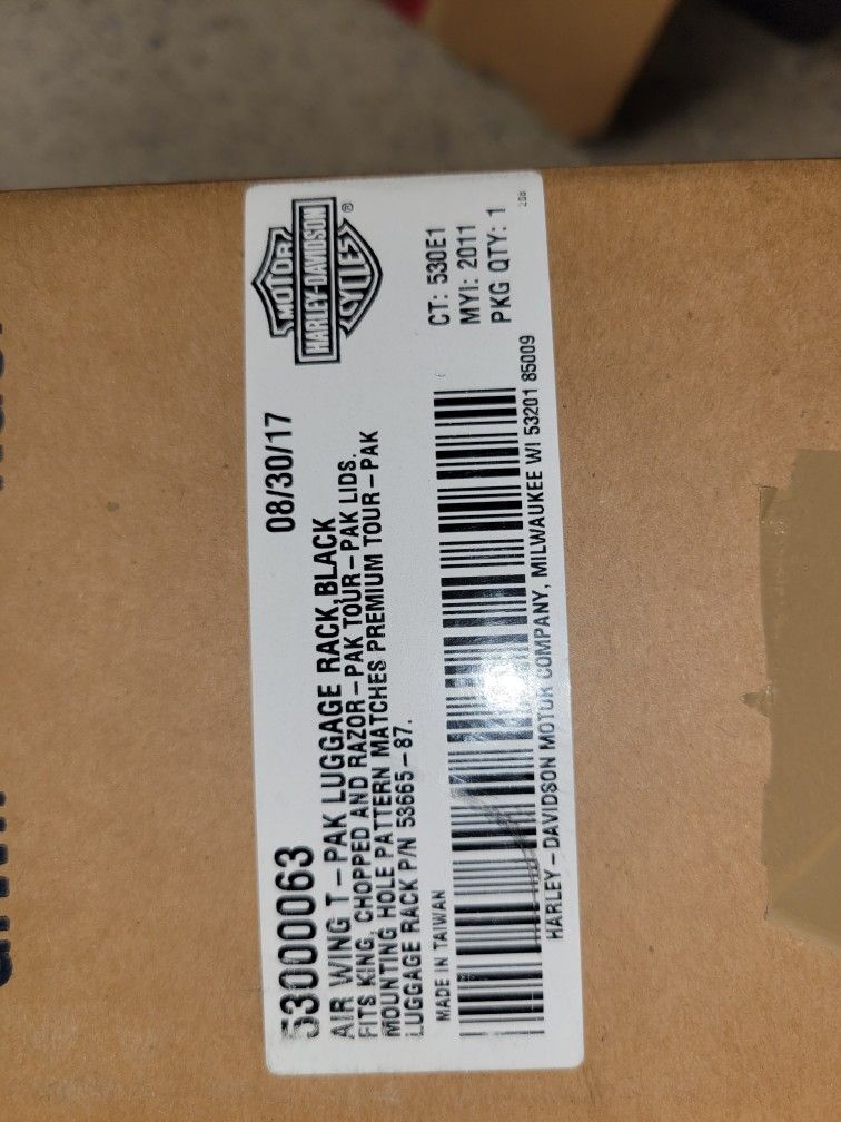 Harley Davidson Air Wing Tour Pak Luggage Rack