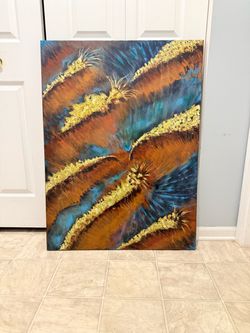 Beautiful 30 by 40 inch wall art. (MUST SELL TODAY)