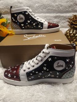 Christian Louboutin High-Top Studded Star Sneakers