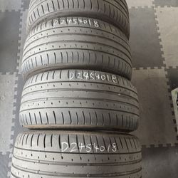(4) 18” Dunlop 245/40/18 Used Tires Like New 