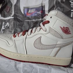 🔥 JORDAN RETRO 1 HIGH OG "RARE AIR SAIL CINNABAR" WOMEN'S SIZE 10/MEN'S SIZE 8.5 NEW W/BOX, 💲140 FIRM TAKES THEM 🔥