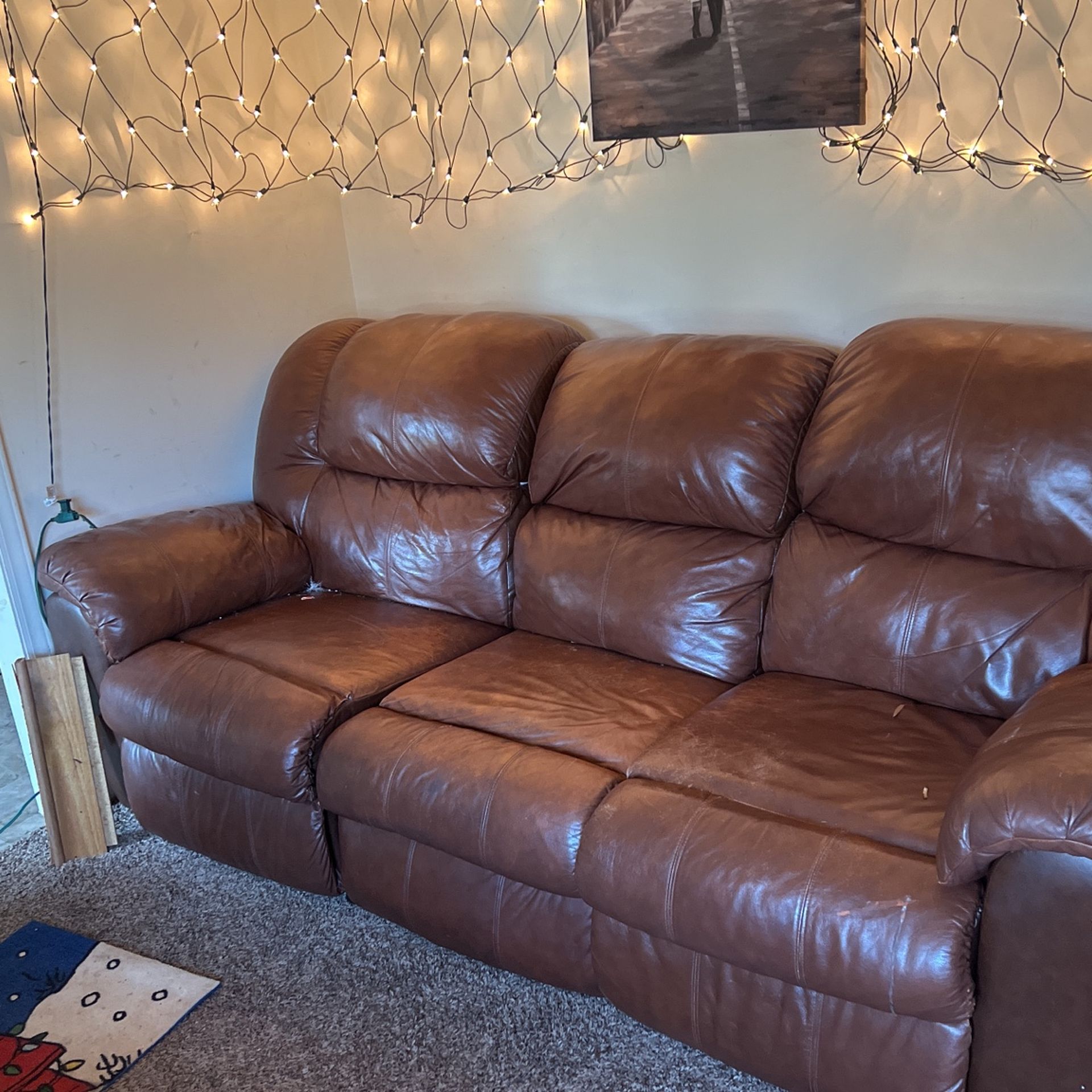 Leather Recliner, Couch 