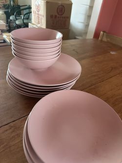 Baby Pink Set Of 6 Dishes