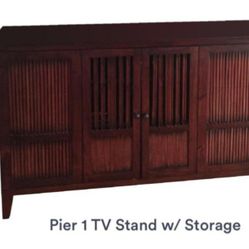 Pier 1 TV Stand With Storage