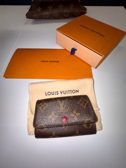 LV Monogram 6 Key Multicles Holder Fuchsia Full Set