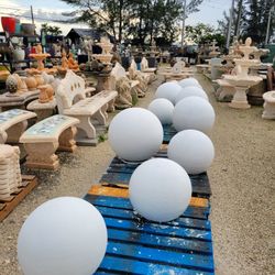 Concrete Ball Sphere / Cement Garden Balls Backyard Patio Spheres / Concrete Orbs