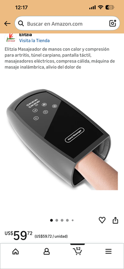 Hand massager with heat and compression for arthritis, carpal tunnel, touch screen,