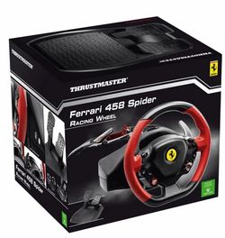 Thrustmaster Ferrari 458 Spider Type Racing Flywheel, Red and Black