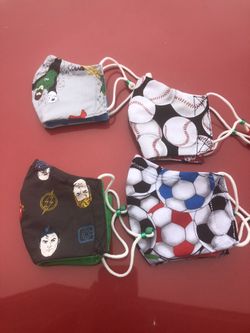Fits 7-12 year olds mask have adjustable ears and are reversible