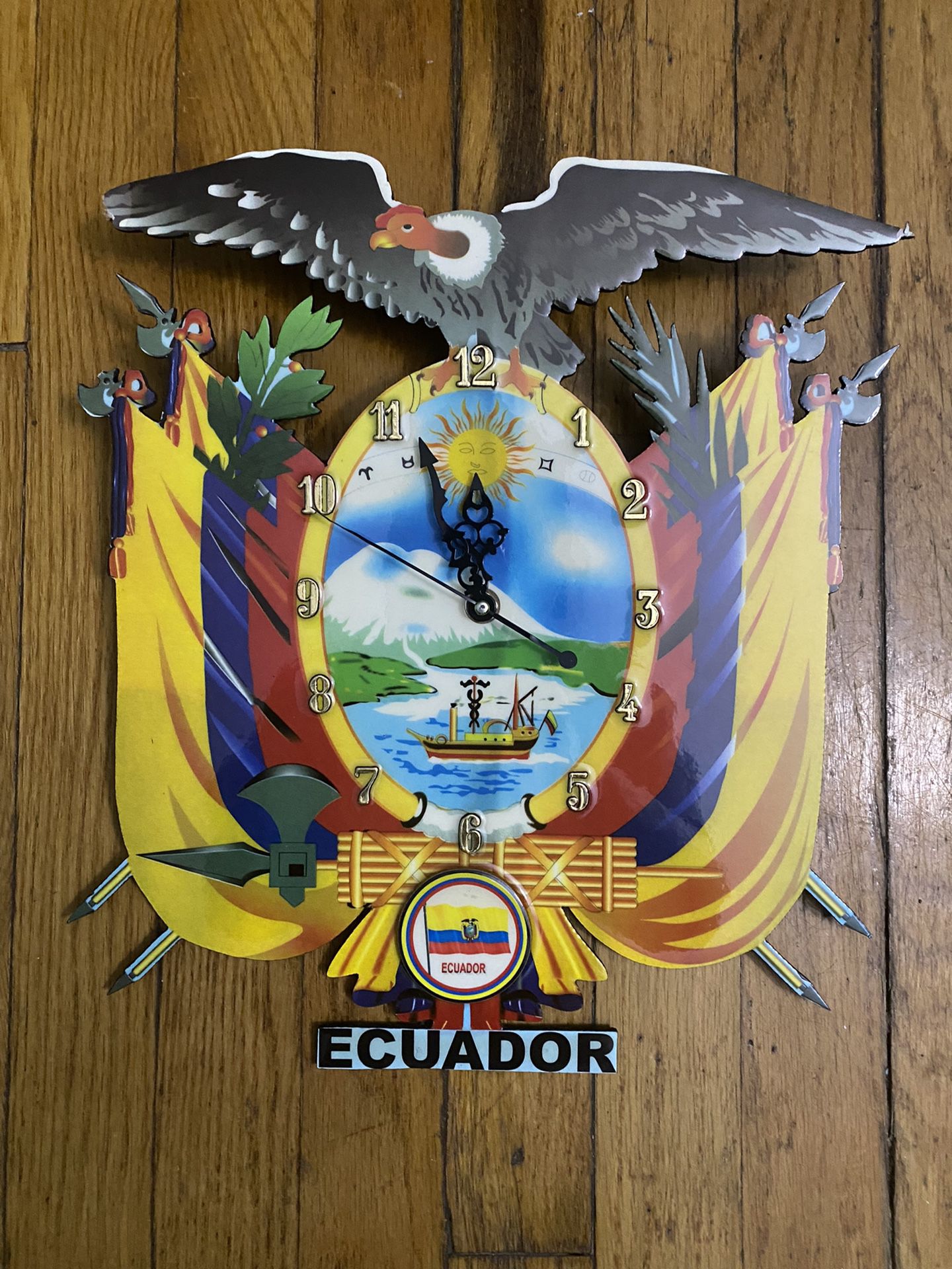 South American Ecuador Wall Clock 