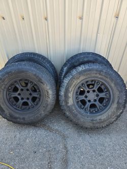 BFGoodrich All-Terrain T/A Tires on Black Wheels – Set of 4